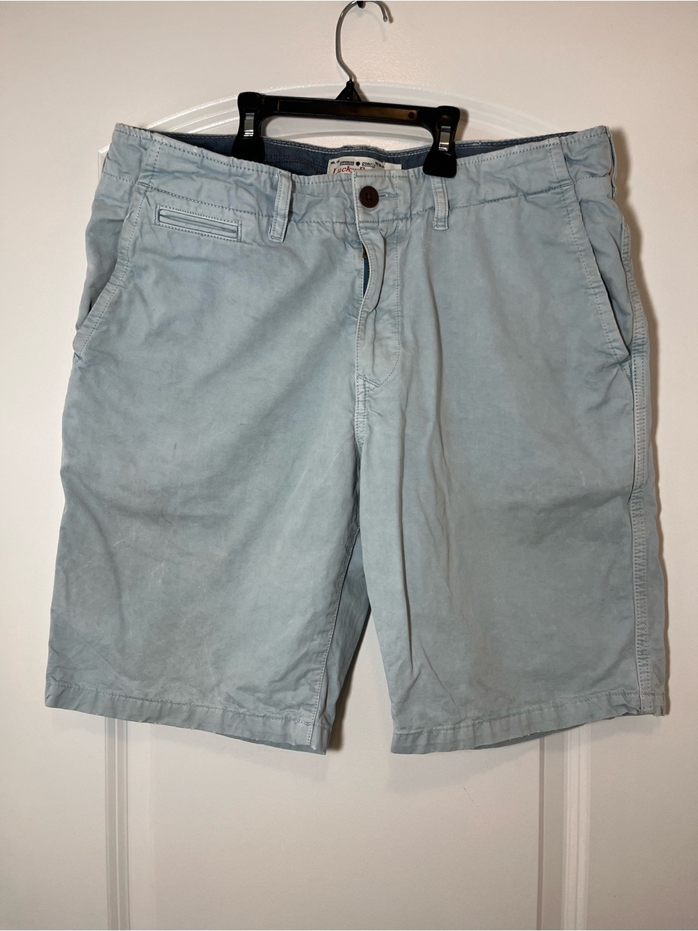 Lucky Brand Pale Blue Flat Front Men's Shorts
